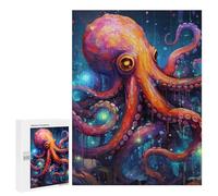 Jigsaw 500 PCS for Teenagerss Magical Octopus Artwork Jigsaw Relax Games Difficult Challenge Unique Gifts for Birthday And Christmas 500 PCS