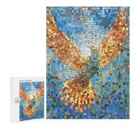 Jigsaw 500 PCS for Teenagerss Mosaic Golden Dove Artwork Jigsaw for Adults Toy Wall Decor Presents for Women Unique Gifts for Birthday And Christmas 500 PCS