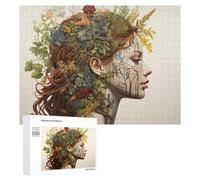 Jigsaw 500 PCS for Teenagerss Nature's Harmony Floral Fusion Art-2 Puzzles for Adults Relaxing Games Analysis And Logic Parent-child Interaction 500 PCS