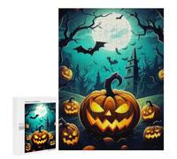 Jigsaw 500 PCS for Teenagerss Nightmare Spooky Pumpkins Jigsaw Puzzle Family Games Pattern Assembly Unique Gifts for Birthday And Christmas 500 PCS