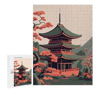 Jigsaw 500 PCS for Teenagerss Pagoda Japan Jigsaw Puzzle Family Games Pattern Assembly Unique Gifts for Birthday And Christmas 500 PCS