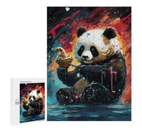 Jigsaw 500 PCS for Teenagerss Panda with Ice Cream Puzzles for Adults Relaxing Games Analysis And Logic Parent-child Interaction 500 PCS