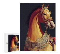 Jigsaw 500 PCS for Teenagerss Portrait Horse Puzzles for Adults Relax Games Staycation Kill Time for Is Ideal As A Gift 500 PCS