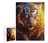 Jigsaw 500 PCS for Teenagerss Powerful Energy Tiger Puzzles for Adults Relax Games Staycation Kill Time for Is Ideal As A Gift 500 PCS