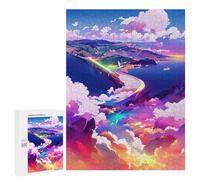 Jigsaw 500 PCS for Teenagerss Rainbow Bridge Over Clouds Puzzles for Adults Relaxing Games Analysis And Logic Parent-child Interaction 500 PCS