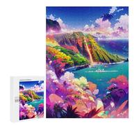 Jigsaw 500 PCS for Teenagerss Rainbow Island Paradise Jigsaw Relax Games Difficult Challenge Unique Gifts for Birthday And Christmas 500 PCS