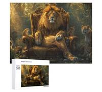 Jigsaw 500 PCS for Teenagerss Royal Lion Throne in Jungle Puzzles for Adults Relaxing Games Analysis And Logic Parent-child Interaction 500 PCS
