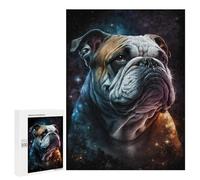 Jigsaw 500 PCS for Teenagerss Space Bulldog Portrait Puzzles for Teenagerss Analysis And Logic Parent-child Interaction Challenging Game Toys 500 PCS