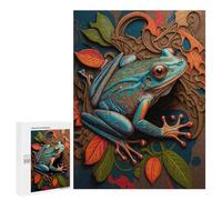 Jigsaw 500 PCS for Teenagerss The Little Jumping Frog Jigsaw for Adults Toy Wall Decor Presents for Women Unique Gifts for Birthday And Christmas 500 PCS