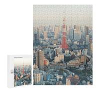 Jigsaw 500 PCS for Teenagerss Tokyo Tower Skyline Puzzle for Adults Anti-Stress Toys Difficult Hard for Is Ideal As A Gift 500 PCS