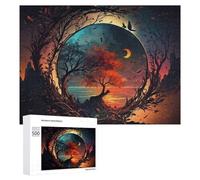 Jigsaw 500 PCS for Teenagerss Twilight Portal A Dreamlike Transition Jigsaw Relax Games Difficult Challenge Unique Gifts for Birthday And Christmas 500 PCS