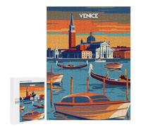 Jigsaw 500 PCS for Teenagerss Venice at Dusk Jigsaw Puzzle Family Games Pattern Assembly Unique Gifts for Birthday And Christmas 500 PCS