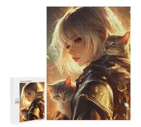 Jigsaw 500 PCS Golden Armor with Cats Puzzle For Teenagers Enhance Memory Train Your Brain And Hands Addictive Toys to Cultivate Patience 500 PCS