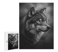 Jigsaw 500 PCS Gray Wolf Portrait Print Puzzle For Teenagers Enhance Memory Train Your Brain And Hands Addictive Toys to Cultivate Patience 500 PCS
