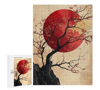 Jigsaw 500 PCS Japanese Cherry Blossom Art Print Jigsaw Puzzles for Teenagers Improve Memory Educational Challenge Gifts for Friends And Family 500 PCS