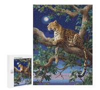 Jigsaw 500 PCS Leopard in Moonlit Tree Puzzle For Teenagers Enhance Memory Train Your Brain And Hands Addictive Toys to Cultivate Patience 500 PCS