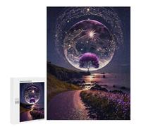 Jigsaw 500 PCS Magical Night Sky with Full Moon -1 Jigsaw Puzzles for Adults Improve Memory Challenging To Complete Christmas Birthday Gifts 500 PCS
