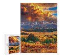 Jigsaw 500 PCS Mountain Sunset Landscape Jigsaw Puzzles for Adults Improve Memory Challenging To Complete Christmas Birthday Gifts 500 PCS