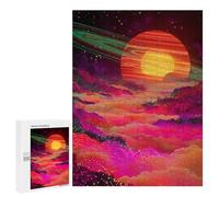Jigsaw 500 PCS Neon Clouds Cosmic Landscape Puzzle For Teenagers Enhance Memory Train Your Brain And Hands Addictive Toys to Cultivate Patience 500 PCS