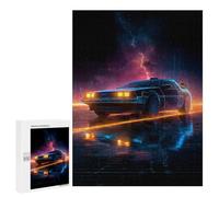 Jigsaw 500 PCS Time Machine Neon Lights -2 Puzzle For Teenagers Enhance Memory Train Your Brain And Hands Addictive Toys to Cultivate Patience 500 PCS