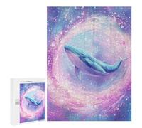 Jigsaw 500 PCS Whale in Galaxy Art Print Puzzle For Teenagers Enhance Memory Train Your Brain And Hands Addictive Toys to Cultivate Patience 500 PCS