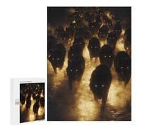 Jigsaw 500 PCS Wolf Pack Night Vision Puzzle For Teenagers Enhance Memory Train Your Brain And Hands Addictive Toys to Cultivate Patience 500 PCS