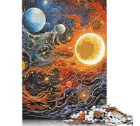 Jigsaw 500 Pieces Abstract Space Jigsaw Puzzles Boys And Girls Puzzle Difficulty Jigsaw Puzzles Education Toys Games Family Decoration 500pcs (52x38cm)