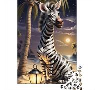 Jigsaw 500 Pieces Artistic Zebra Jigsaw Puzzles Adults Difficulty Jigsaw Puzzles Education Toys Games Family Decoration 500pcs (52x38cm)