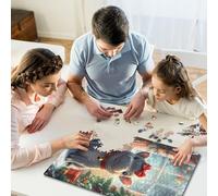 Jigsaw 500 Pieces Christmas Hippo Puzzles Adults Difficulty Jigsaw Puzzles Education Toys Games Family Decoration 500pcs (52x38cm)