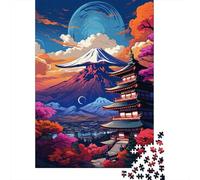 Jigsaw 500 Pieces Colorful Art Japan Mount Fuji Jigsaw Puzzles Adults Difficulty Puzzles Jigsaw Education Games Toys Family Decoration 500pcs (52x38cm)