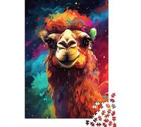 Jigsaw 500 Pieces Colorful Artistic Camel Jigsaw Puzzles Adults Difficulty Puzzles Jigsaw Education Games Toys Family Decoration 500pcs (52x38cm)