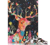 Jigsaw 500 Pieces Deer Abstract Jigsaw Puzzles Boys And Girls Puzzle Difficulty Jigsaw Puzzles Education Toys Games Family 500pcs (52x38cm)