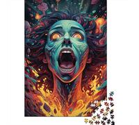 Jigsaw 500 Pieces Evil Witch Jigsaw Puzzles Adults Difficulty Puzzles Jigsaw Education Games Toys Family Decoration 500pcs (52x38cm)