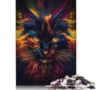 Jigsaw 500 Pieces Fractal CAT Puzzle Jigsaw Adults Puzzles Jigsaw Education Game Educational Toys Gifts Jigsaw Puzzles 500pcs (52x38cm)