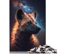 Jigsaw 500 Pieces Galaxy Art African Hyena Puzzles Adults Difficulty Jigsaw Puzzles Education Toys Games Family Decoration 500pcs (52x38cm)