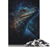 Jigsaw 500 Pieces Galaxy Crocodile Puzzles Wooden Jigsaw Puzzles for Adults Difficulty Game 500pcs (52x38cm)