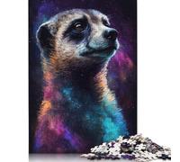 Jigsaw 500 Pieces Galaxy Meerkat Puzzles Wooden Jigsaw Puzzles for Adults Difficulty Game 500pcs (52x38cm)