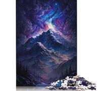 Jigsaw 500 Pieces Galaxy Snowy Mountains Puzzles Adults Difficulty Jigsaw Puzzles Education Toys Games Family Decoration 500pcs (52x38cm)