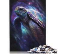 Jigsaw 500 Pieces Galaxy Turtle Puzzles Wooden Jigsaw Puzzles for Adults Difficulty Game 500pcs (52x38cm)