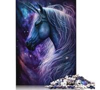 Jigsaw 500 Pieces Galaxy Unicorn Puzzles Adults Difficulty Jigsaw Puzzles Education Toys Games Family Decoration 500pcs (52x38cm)
