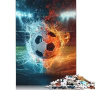 Jigsaw 500 Pieces Ice And Fire Football Puzzle Jigsaw Adults Puzzles Jigsaw Education Game Educational Toys Gifts Jigsaw Puzzles 500pcs (52x38cm)