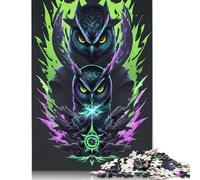 Jigsaw 500 Pieces Ninja Owl And Apprentice Jigsaw Puzzles Adults Difficulty Puzzles Jigsaw Education Games Toys Family Decoration 500pcs (52x38cm)