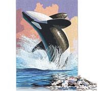 Jigsaw 500 Pieces Orca Whale Vintage Puzzle Jigsaw Adults Puzzles Jigsaw Education Game Educational Toys Gifts Jigsaw Puzzles 500pcs (52x38cm)