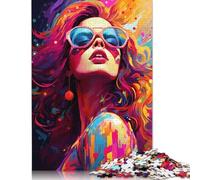 Jigsaw 500 Pieces Psychedelic Girl No3 Jigsaw Puzzles Adults Difficulty Puzzles Jigsaw Education Games Toys Family Decoration 500pcs (52x38cm)