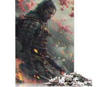 Jigsaw 500 Pieces Retro Samurai Puzzles Adults Difficulty Jigsaw Puzzles Education Toys Games Family Decoration 500pcs (52x38cm)