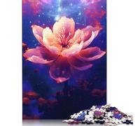 Jigsaw 500 Pieces Sakura Neon Cosmic Flower Puzzle Jigsaw Adults Puzzles Jigsaw Education Game Educational Toys Gifts Jigsaw Puzzles 500pcs (52x38cm)
