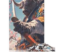 Jigsaw 500 Pieces Samurai Bison Puzzles Adults Difficulty Jigsaw Puzzles Education Toys Games Family Decoration 500pcs (52x38cm)