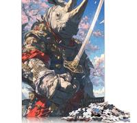 Jigsaw 500 Pieces Samurai Rhino Puzzle Jigsaw Adults Puzzles Jigsaw Education Game Educational Toys Gifts Jigsaw Puzzles 500pcs (52x38cm)
