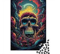 Jigsaw 500 Pieces Skeleton on The Planet Jigsaw Puzzles Boys And Girls Puzzle Difficulty Jigsaw Puzzles Education Toys Games Family Decoration 500pcs (52x38cm)