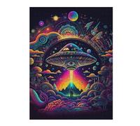 Jigsaw 52x38cm/1000pcs for Adults Alien Spaceship Arrival Teenagers Puzzles Anti-Stress Toys Difficult Challenge Help The Brain Exercise 52x38cm/1000pcs